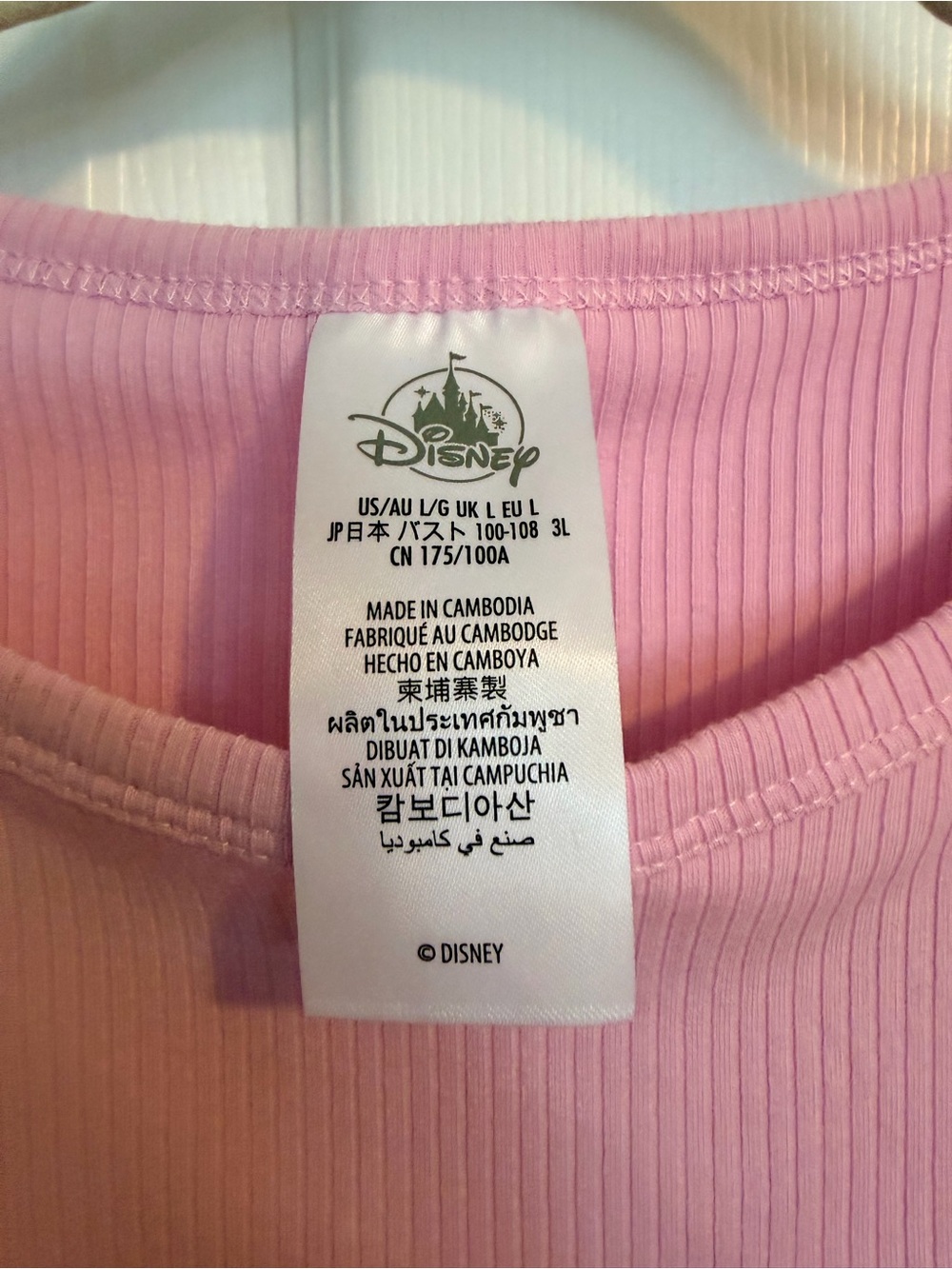 Disney Pink Ribbed Minnie Mouse Tee - Picture 4 of 4